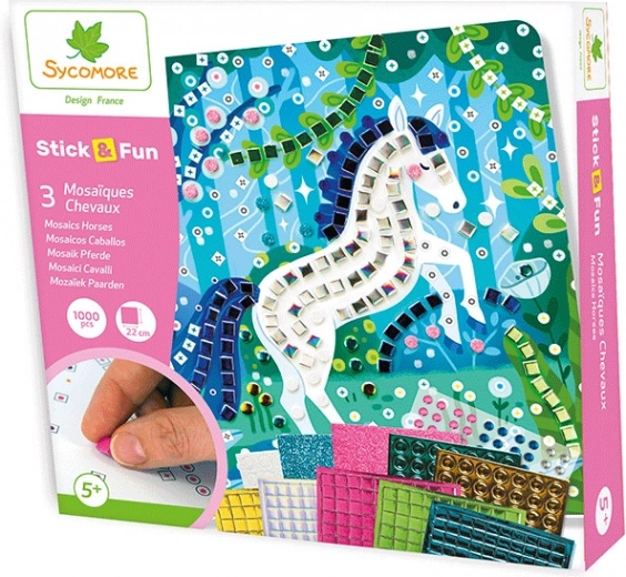 Stick & Fun mozaïek – paardjes creatieve set voor kinderen