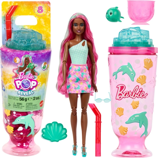 Barbie Pop Reveal onderwaterwereld – pop met 8 verrassingen