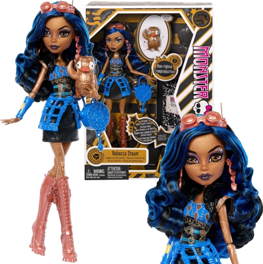 Monster High pop Robecca Steam 26 cm Creeproduction met accessoires en huisdier Captain Penny