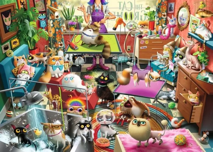 Ravensburger puzzel Kattensalon 1000 stukjes