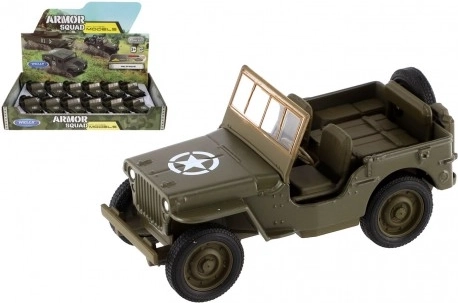 Welly model van de militaire jeep Jeep Willys MB 1941 met terugtrek-opwindmechanisme 10 cm - 1 stuk