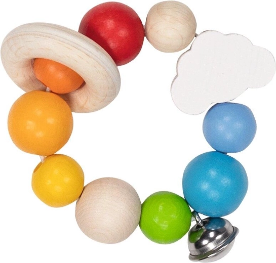 Elastische regenboog-touchring voor baby