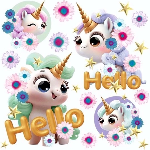 strijkafbeeldingen pony world – set 15 × 21 cm