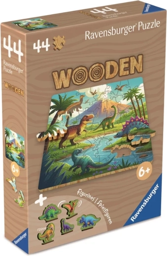 Ravensburger houten puzzel dinosaurussen 44 stukjes