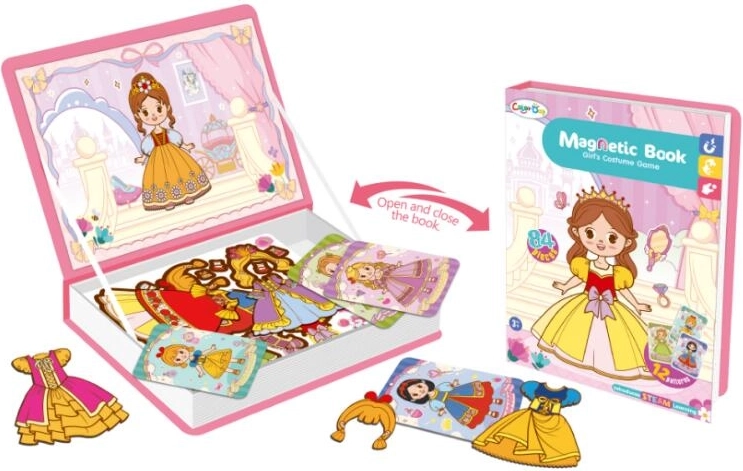 Magnetische aankleedpuzzel met prinses