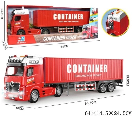 Kinderbouwtruck met kraan, licht en geluid