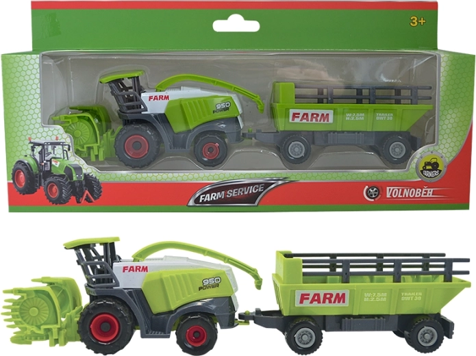 Boerenmaaidorser met aanhanger 1:50