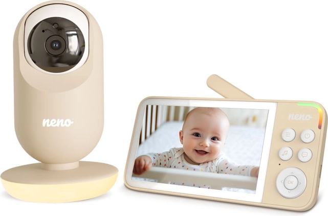 Neno Vedo Cream video-babyfoon met 5" display en draaibare camera
