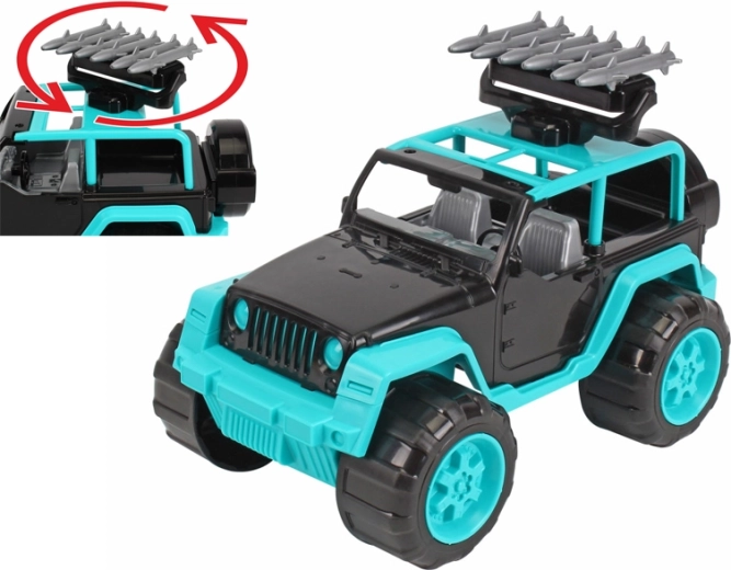 Terreinwagen SUV 28 cm met draaibare raketten