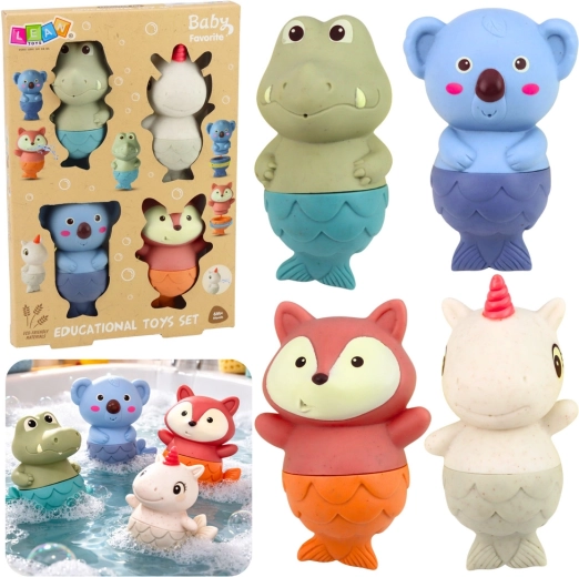 Set badspeelgoed zeemeermindiertjes, 4 stuks