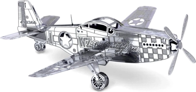 Metalen 3D-model van het P-51 Mustang vliegtuig METAL EARTH