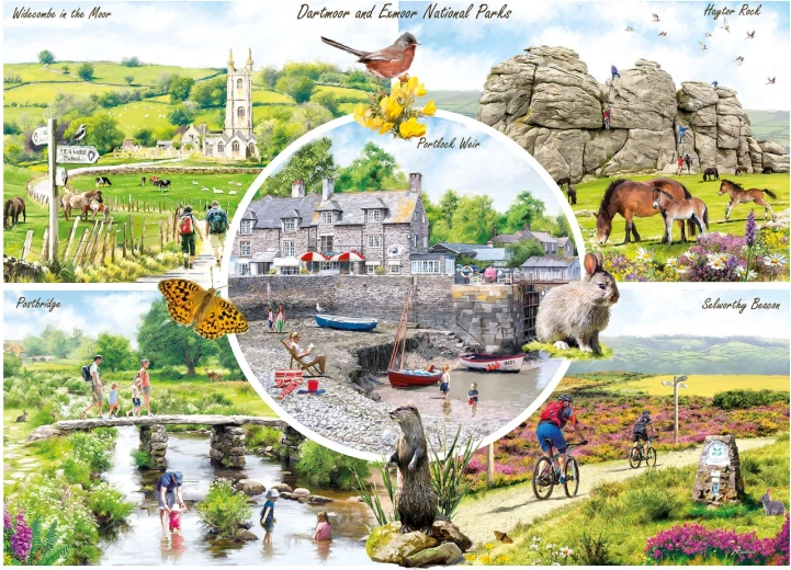 Puzzel GIBSONS Dartmoor & Exmoor 1000 stukjes