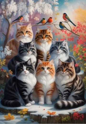 Alipson puzzel Kattenwinter 1000 stukjes