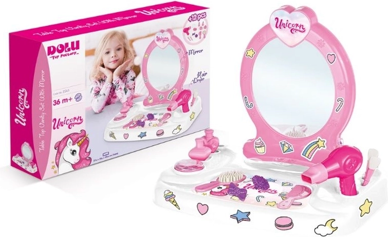 Dolu toilettafel Unicorn met accessoires
