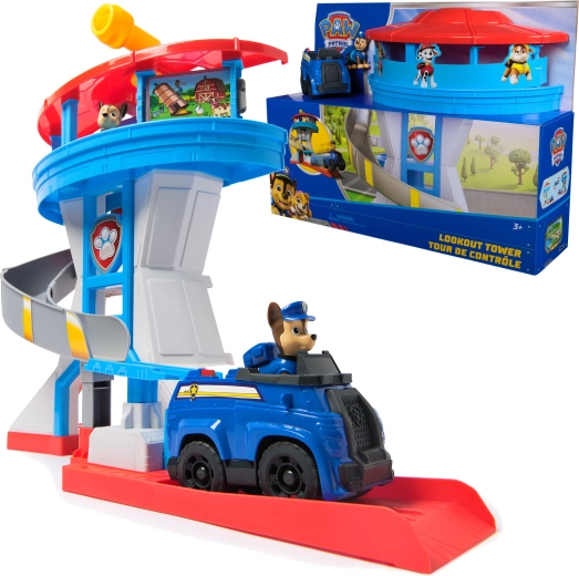PAW Patrol uitkijktoren 51 cm met glijbaan, auto en figuurtje van Chase
