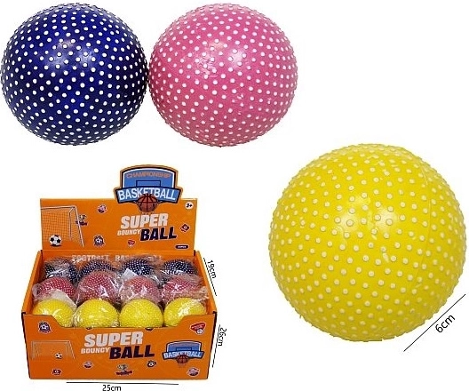 Harde bal met stippen 6 cm