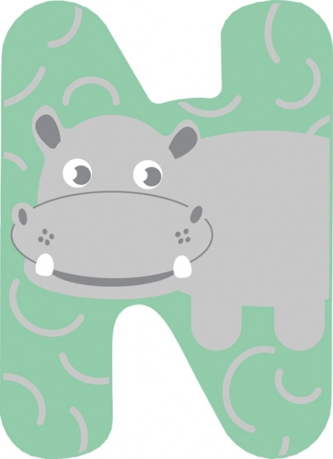 Small foot houten letter N