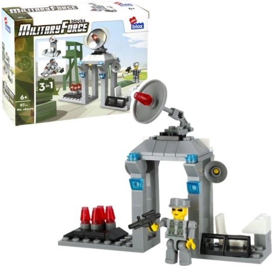 Bouwset AlleBlox Military 3-in-1, 97 onderdelen