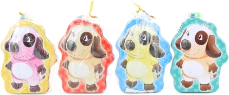 Metalen spaarpot met hondmotief met slot