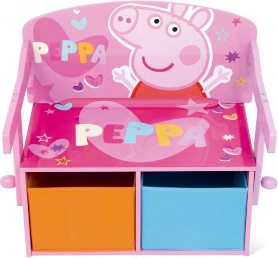 Peppa Pig kinderbank 3-in-1 (bank, bureautje en speelgoedbox)