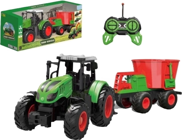 R/C tractor met aanhanger 1:24