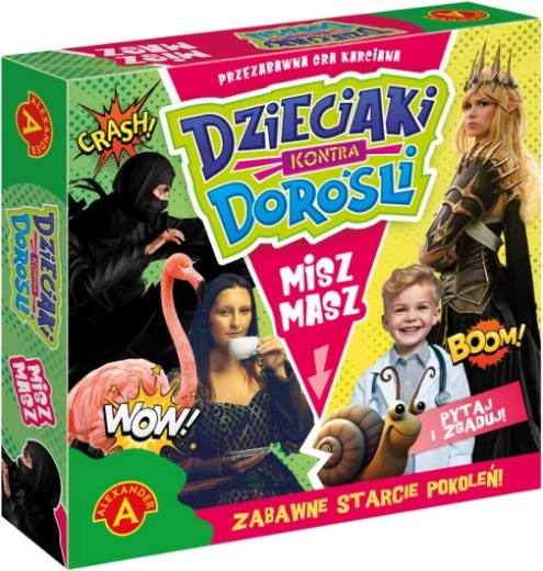 Kinderen tegen volwassenen – Misz Masz familie-quizspel