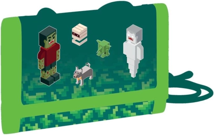 Kindertextielen portemonnee PLAYWORLD met koord en klittenbandsluiting