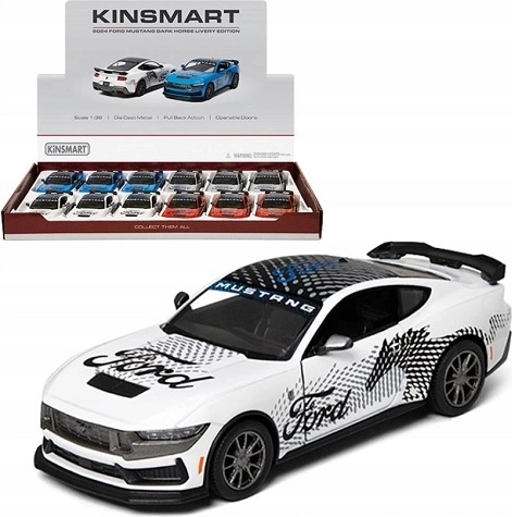 Ford Mustang Dark Horse 2024 metalen model 1:38 met pull-back