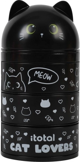 organizer met laden zwarte kat