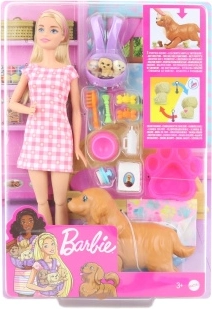 Barbie geboorte puppy's speelset