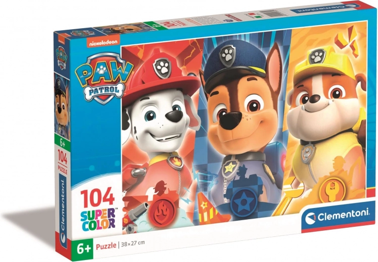 Puzzel 104 stukjes met Paw Patrol-motief van Clementoni