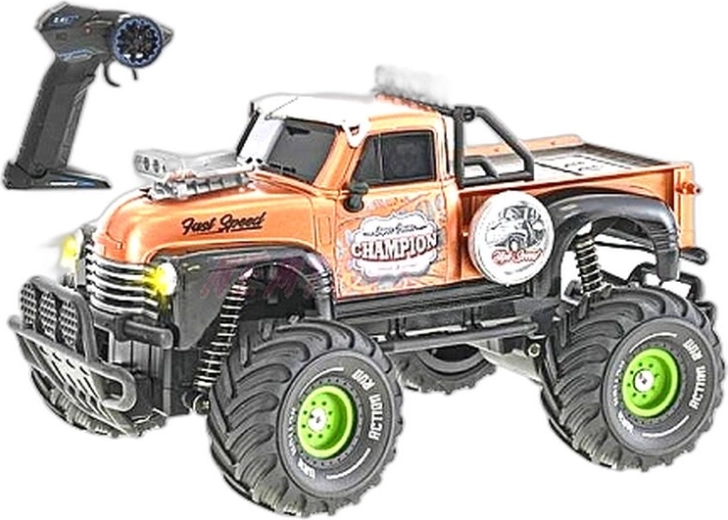 RC terreinwagen met afstandsbediening 1:18 met licht - 1 stuk