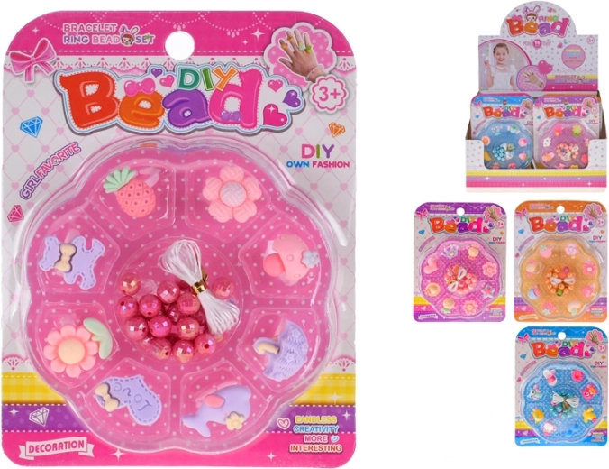 Kralen om te rijgen met ringetjes – 4 kleuren, 16 stuks