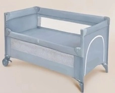 Reisbedje Doro voor kinderen, grijs, aanzetbaar