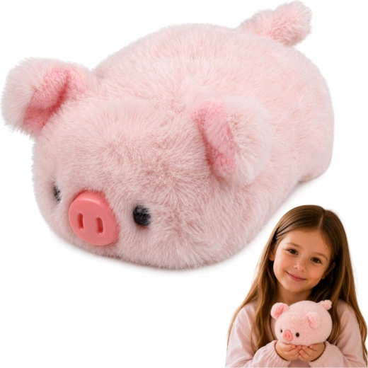 Pluchen roze biggetje 16 cm - 1 stuk