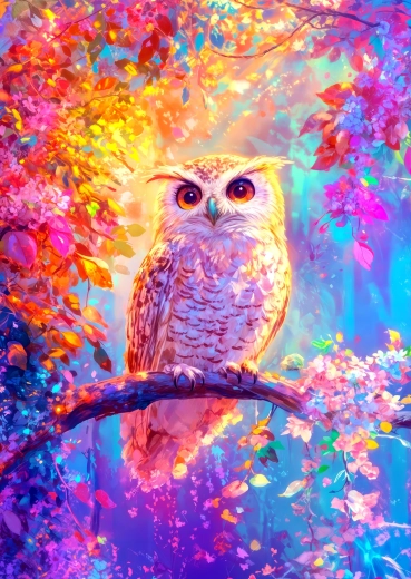 Enjoy puzzel Bloeiende uil 1000 stukjes