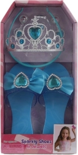 Set muiltjes met kroon (blauw)