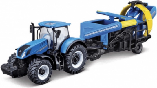 Bburago Farmland tractor New Holland T7.315 HD met cultivator 10 cm