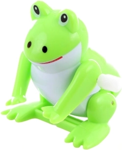 Springende opwindbare kikker – plastic speelgoed voor kinderen