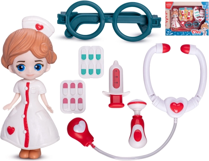 Dokters pop 16 cm met accessoires