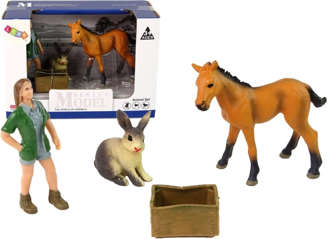 Set figuren – licht paard en dieren