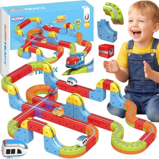 WOOPIE Magic Cube Train magnetische antizwaartekrachtbaan met bouwset, 68 onderdelen
