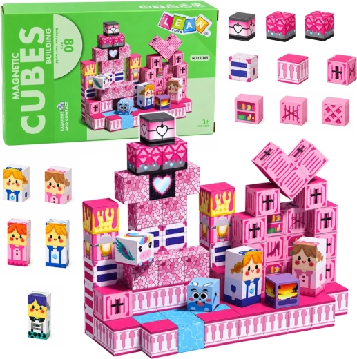 Magnetische blokjes pixels – roze 80 onderdelen