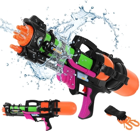 Grote waterpistool 60 cm met reservoir 1,25 l en bereik 6 m