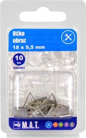 Beeldoog 18 × 9,5 mm, verzinkt (10 stuks)