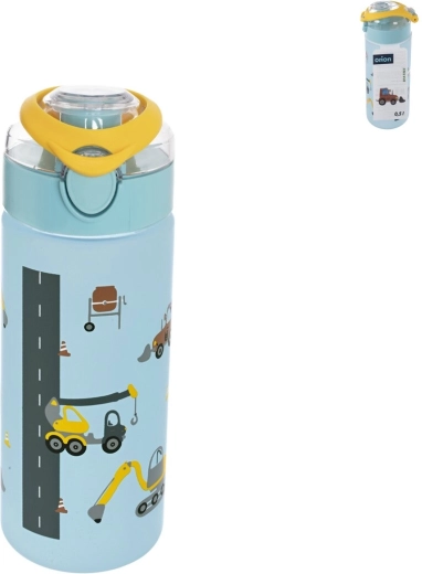 Kinder tritan drinkfles 0,5 l met Saga-sluiting – auto’s