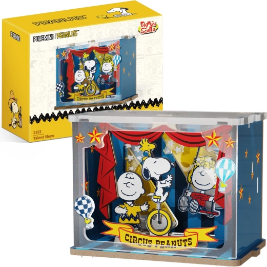 Puremind houten 3D-puzzel Snoopy PEANUTS – circusscène Talent Show
