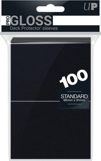 Ultra PRO PRO-Gloss standaard kaart sleeves zwart (100 stuks)