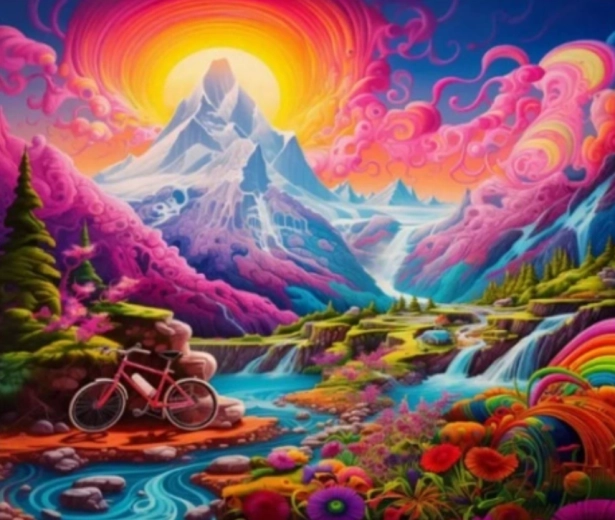 Diamond painting Rit door het landschap 30 × 40 cm