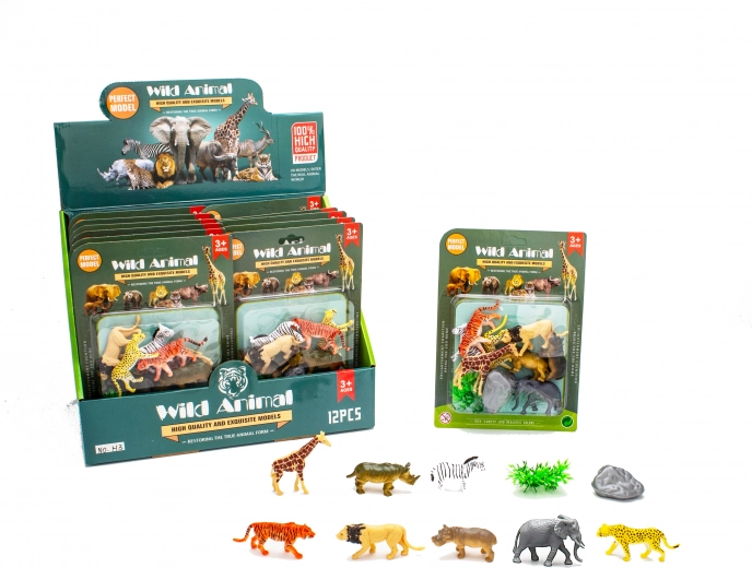 Wilde dieren set van 10 figuren 6 cm